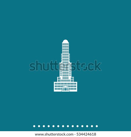Skyscraper flat icon.
