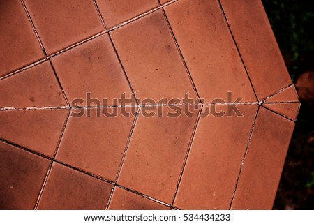 red ceramic pattern floor