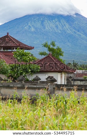 Traditional balinese rural house