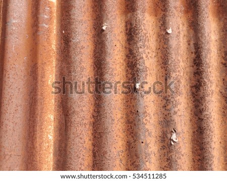 Old rusty zinc sheet wall texture, dirty rusty galvanized iron background 