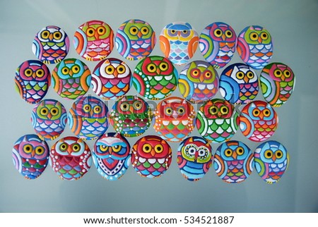 Group of owl , Birthday party cookies , Christmas tree collection of owls