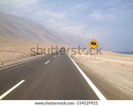 scenic coastal road in Chile