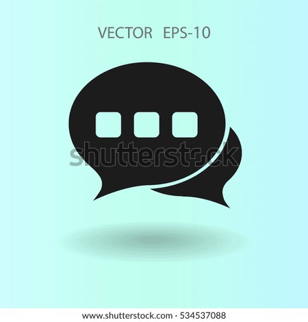 Flat  icon of a communication. vector illustration