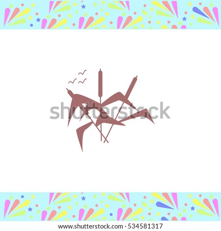 Cane vector icon on white background. Isolated illustration. Business picture.