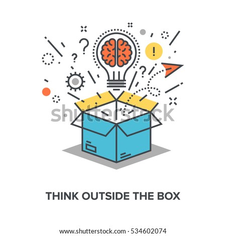 think outside the box Royalty-Free Stock Photo #534602074