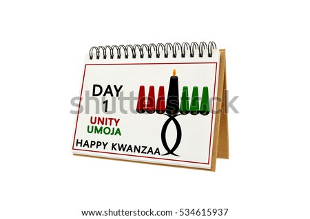 Happy Kwanzaa Day 1 Unity Umoja Kinara Calendar 