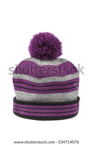 Winter hat isolated on white background.