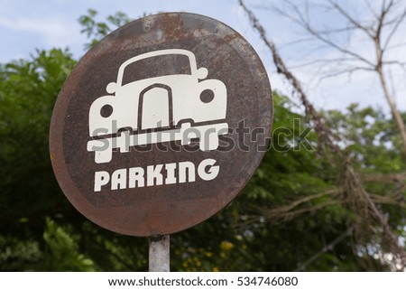 Car Parking Label