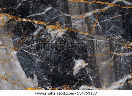Gray patterned natural of dark marble (Gold Russia) texture background.