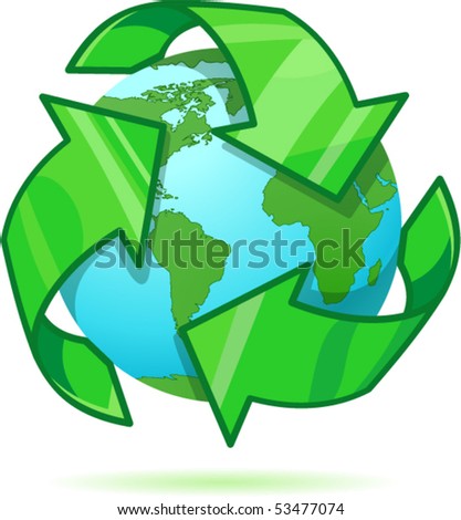 Recycle the earth - vector illustration