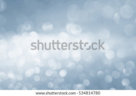 christmas snow blue sky abstract octagon bokeh light shines background