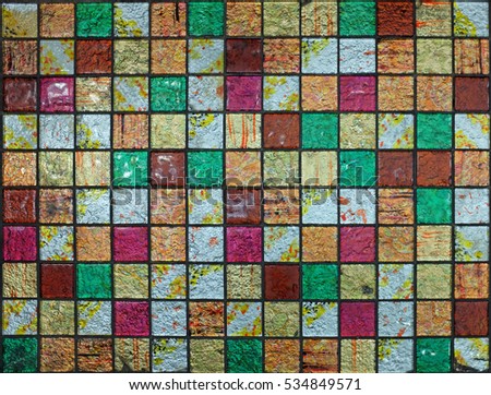 Abstract square seamless texture - iridescent tiles