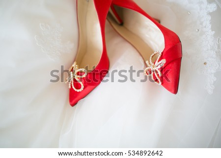 wedding shoes Royalty-Free Stock Photo #534892642