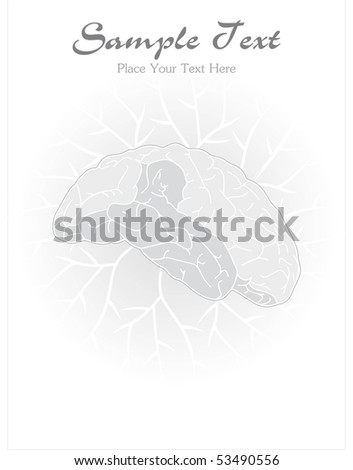 abstract grey background with human brain