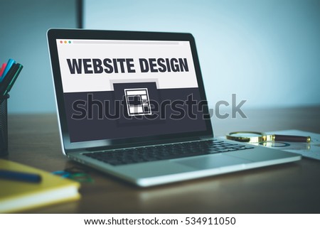 Web Design Icon on Laptop Screen