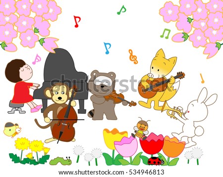 The spring concert of the animal.