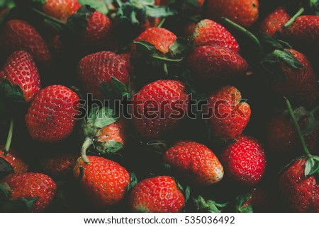 Low Key Strawberry dark tone background 