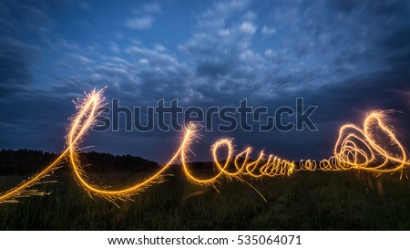 Sparks in the long exposure