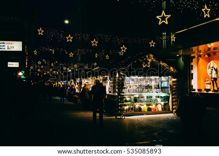 Christmas mood in Zurich Royalty-Free Stock Photo #535085893