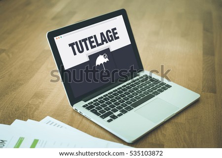 Tutelage Icon Concept on Laptop Screen