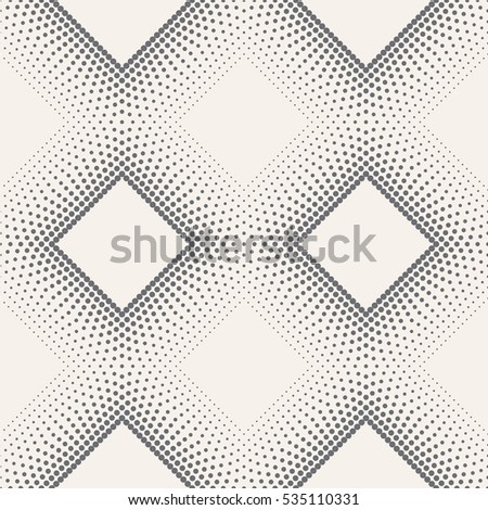 Vector seamless pattern. Modern stylish texture in the form of rhombic tile. Regularly repeating geometric shapes, dotted diamonds, rhombuses. Vector element of graphical design