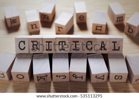 Critical Word In Wooden Cube