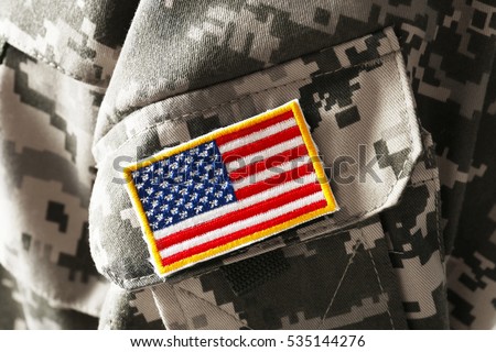 U.S. army uniform, closeup