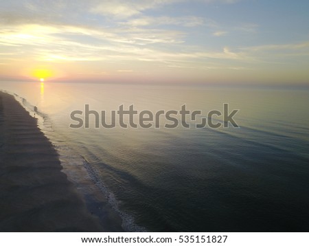 Florida Beach Sunrise Aerial Photography