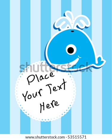 little whale greeting card