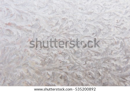 Icy pattern background texture. Close-up of the drawing.