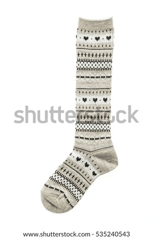 Pair of new cotton sock for clothing isolated on white background
