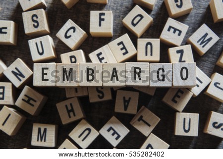 EMBARGO word concept