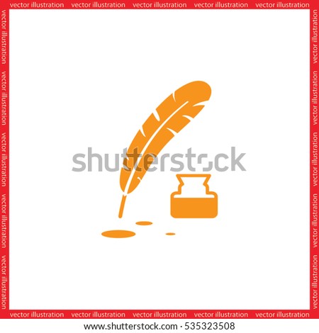 Feather Ink icon vector illustration eps10.