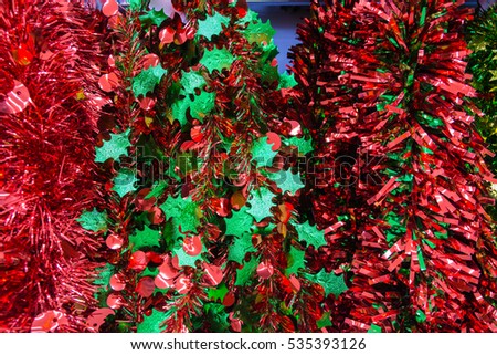 Abstract blur Background Pattern of Christmas Eve or Newyear Festival Elements Decorate on Christmas Tree