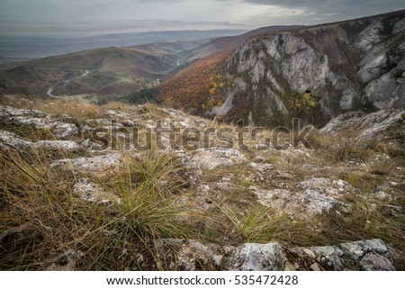 Autumn in a gorge from Turda Romania