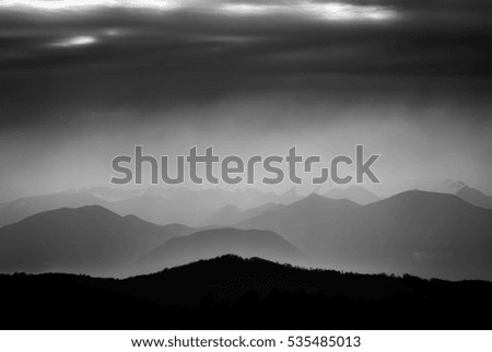 mountain sunset landscape