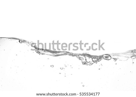  Water waves splash isolated on white background