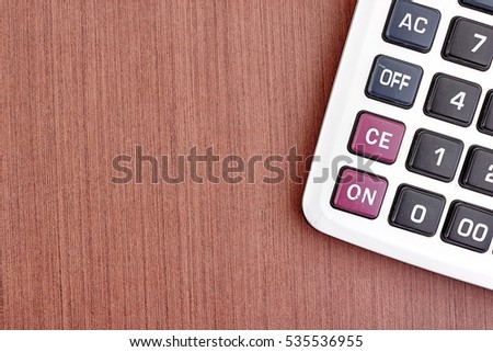 A studio photo of a business calculator