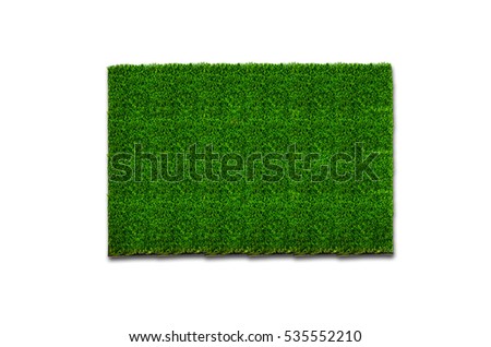 An aerial view of a large patch of some freshly cut, healthy, green grass. Image is ready to be tiled to create a much larger image or higher resolution background. on  with clipping path.