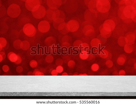 Christmas holiday background with empty stone table top. Used for product placement or montage.