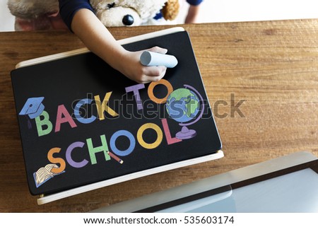 Kid Writing Chalk Coloring Teddy Concept