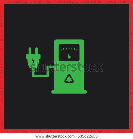 electricity charging station icon.