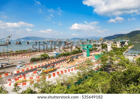 Construction for the Airport in Lantau Island, HK
