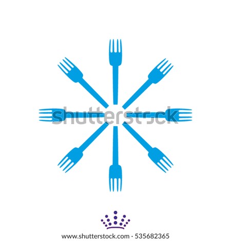 flatware, fork,  icon, vector illustration EPS 10