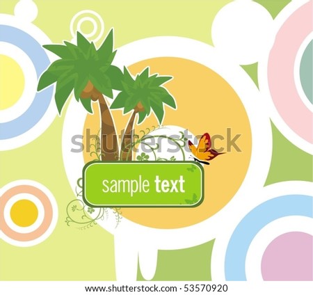 holiday background with palms