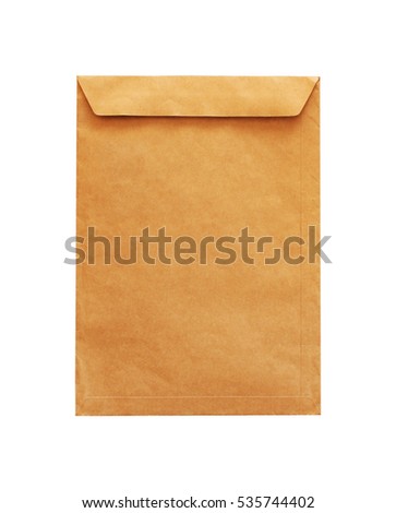 Envelope on isolated background