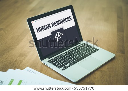 Human Resources Icon Concept on Laptop Screen