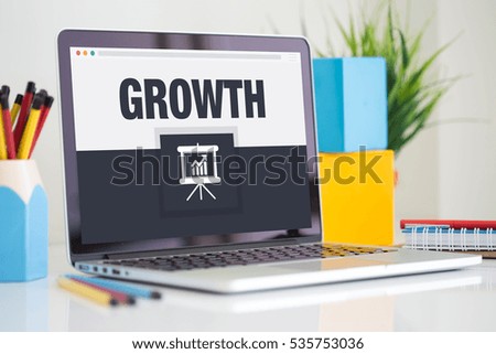 Growth Icon Concept on Laptop Screen