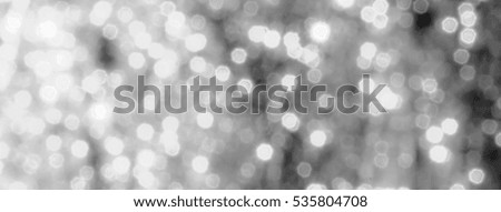abstract white Bokeh circles Christmas background, glitter light Defocused
