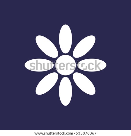 flower Icon, flat design style